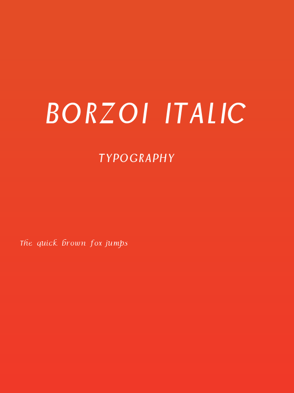 Borzoi Italic Poster