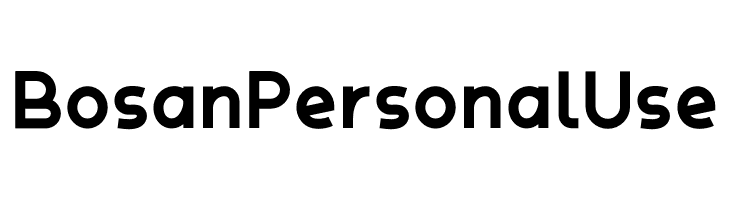 Bosan Personal Use  font caratteri gratis