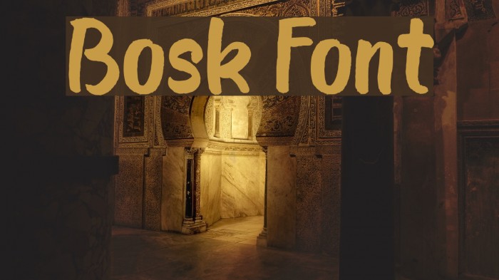 Bosk Font examples