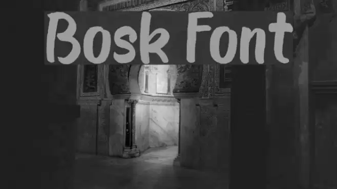 Bosk Font examples