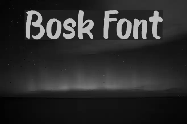Bosk Font examples