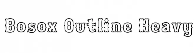Bosox Outline Heavy  Free Fonts Download