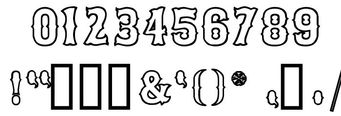 Bosox Outline Heavy Font OTHER CHARS