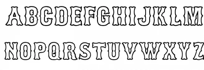 Bosox Outline Heavy Шрифта ВЕРХНИЙ