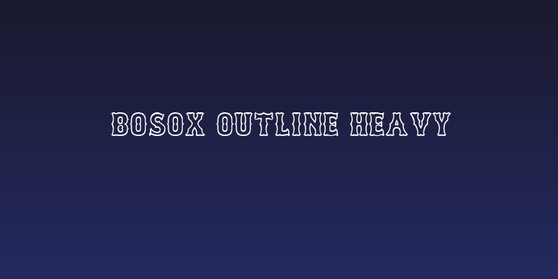 Bosox Outline Heavy Social Header