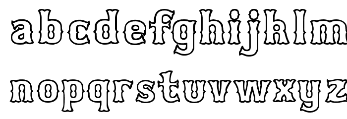 Bosox Outline Heavy Font LOWERCASE