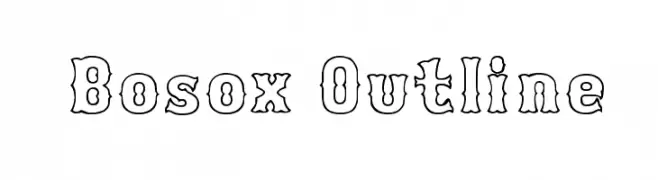 Bosox Outline  les polices de caractères gratuit tlcharger