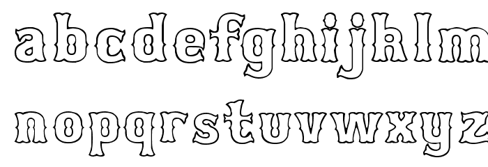 Bosox Outline Font LOWERCASE
