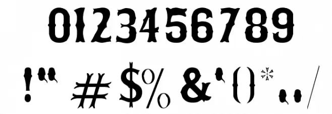 Bosox Revised Font OTHER CHARS