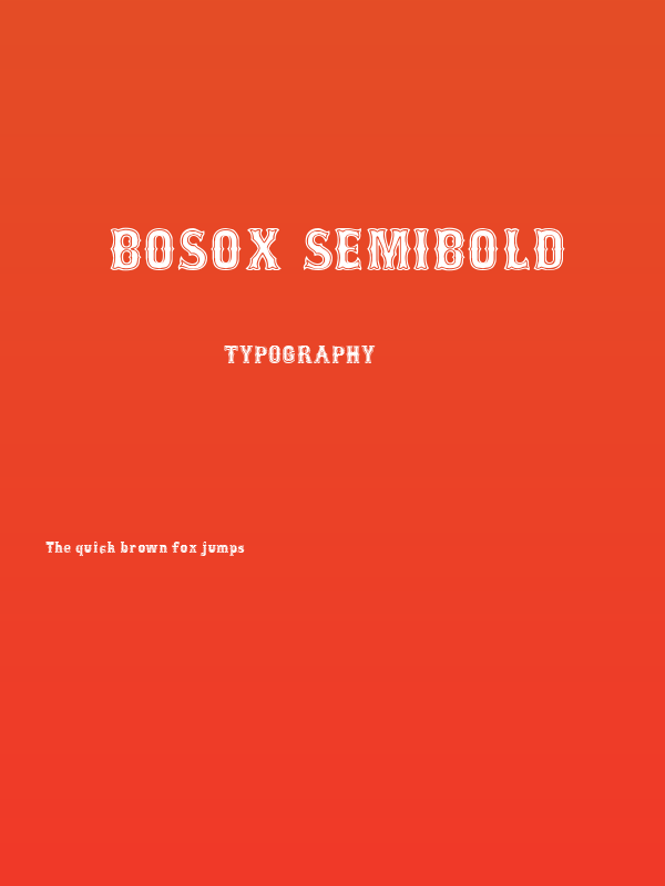 Bosox SemiBold Poster