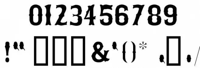 Bosox Font OTHER CHARS