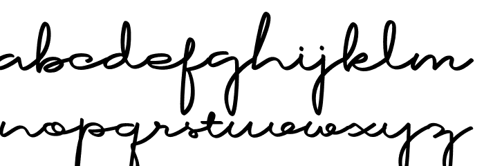 Bosrake Font LOWERCASE