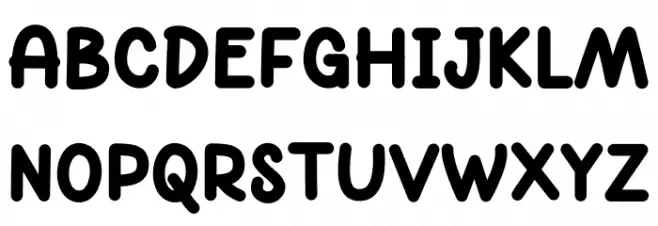 Boss cartoon फ़ॉन्ट अपरकेस