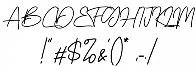 BossSignature Font OTHER CHARS