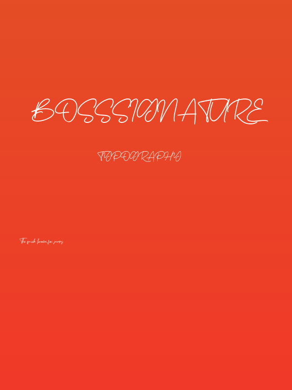 BossSignature Poster