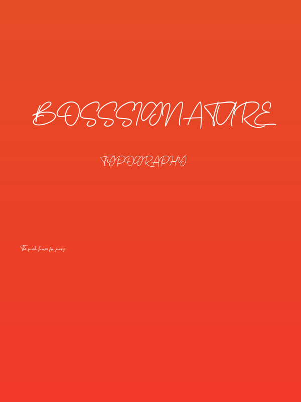 BossSignature Poster