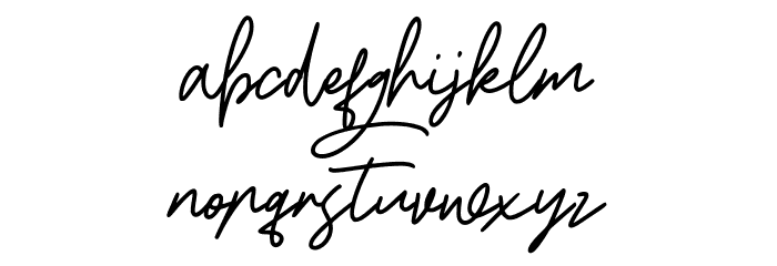 BossSignature Font LOWERCASE