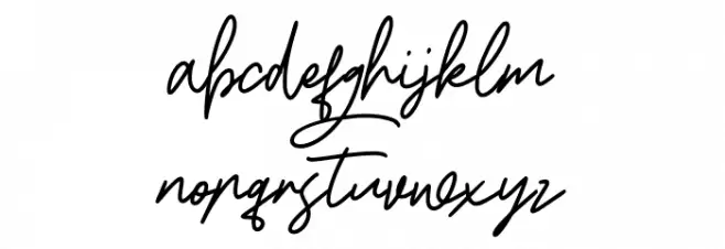 BossSignature Font LOWERCASE