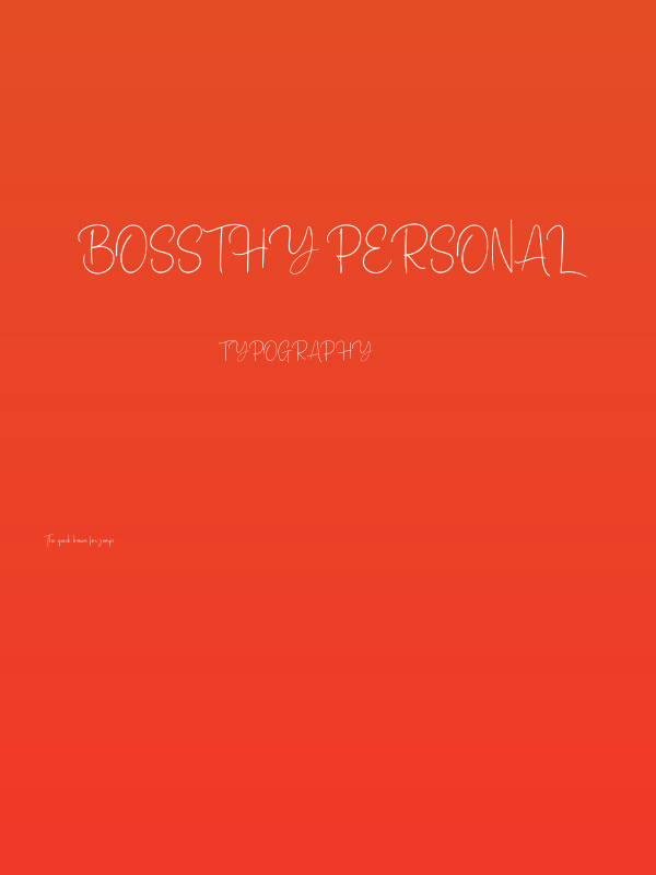 Bossthy Personal Poster