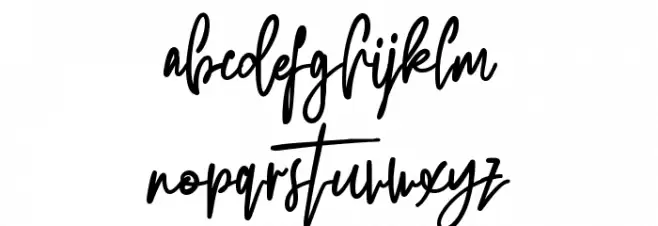 Bosstony 3 Schriftart Kleinbuchstaben
