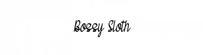 Bossy Sloth  Frei Schriftart Herunterladen