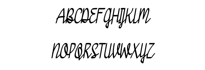 Bossy Sloth Font UPPERCASE