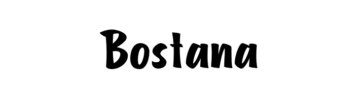 Bostana  フリーフォントのダウンロード