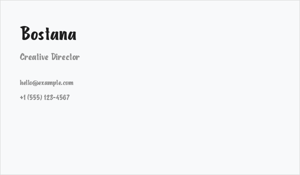 Bostana Business Card