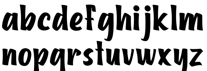 Bostana Font LOWERCASE