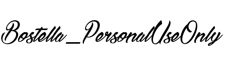 Bostella_PersonalUseOnly  フリーフォントのダウンロード