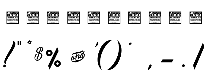 Bostella_PersonalUseOnly Font OTHER CHARS