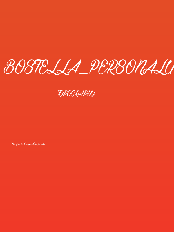 Bostella_PersonalUseOnly Poster