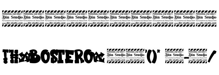 Bostero Personal Use Font OTHER CHARS