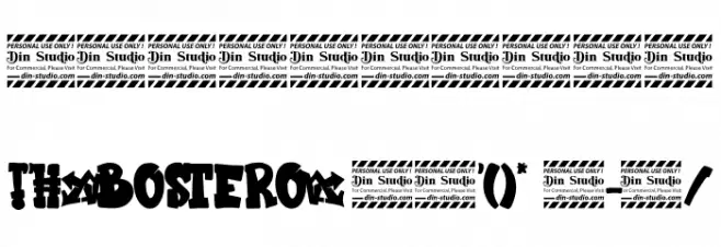 Bostero Personal Use Font OTHER CHARS