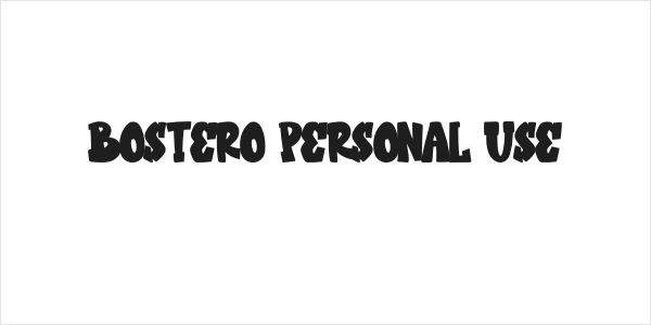 Bostero Personal Use Logo