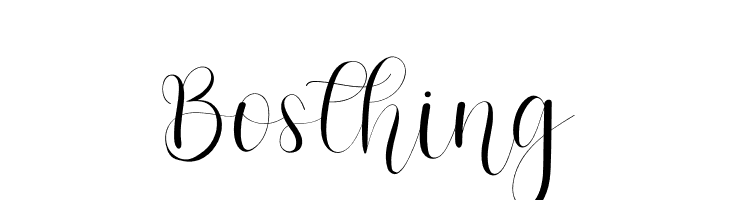 Bosthing  नि: शुल्क फ़ॉन्ट्स डाउनलोड