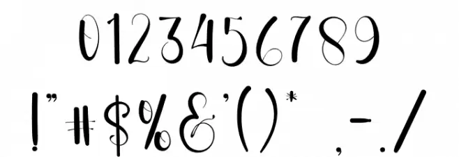 Bosthing Font OTHER CHARS