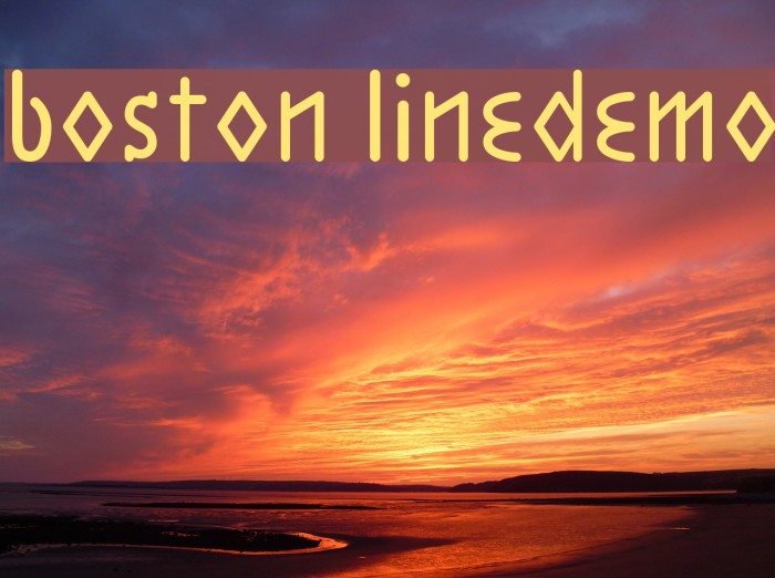 Boston LineDemo Font examples
