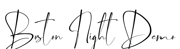 Boston Night Demo  フリーフォントのダウンロード