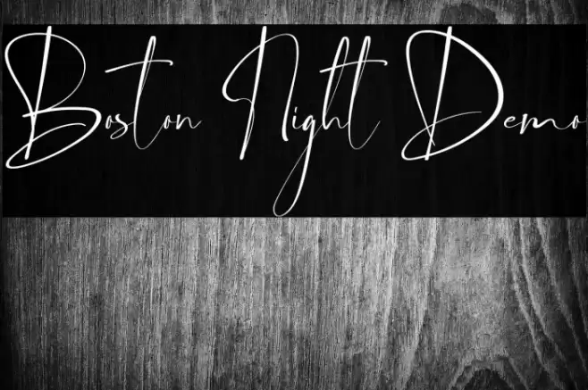 Boston Night Demo Font examples
