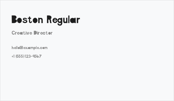 Boston Regular Business Card