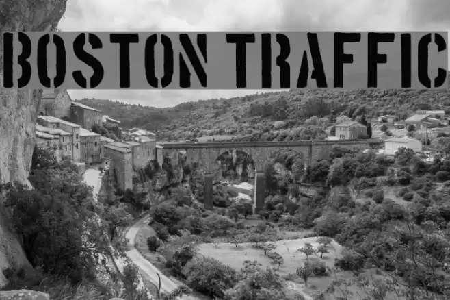 Boston Traffic Font examples