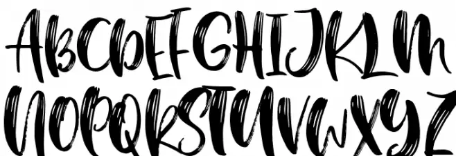 BostonBruins script font duo Regular फ़ॉन्ट अपरकेस
