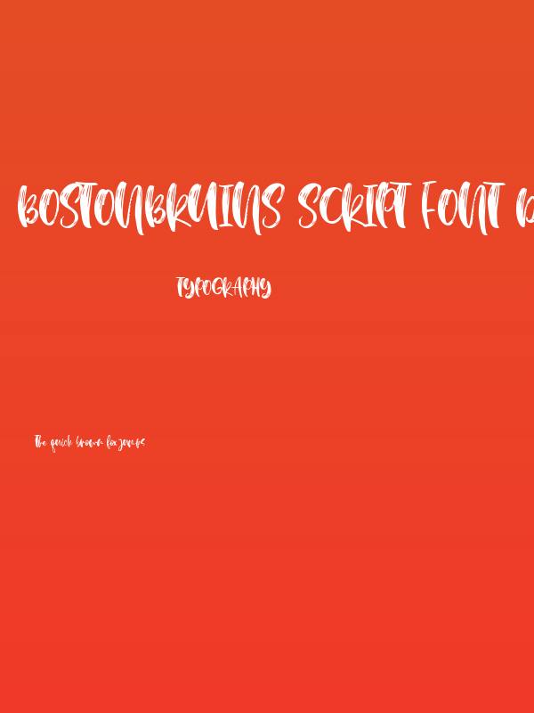 BostonBruins script font duo Regular Poster