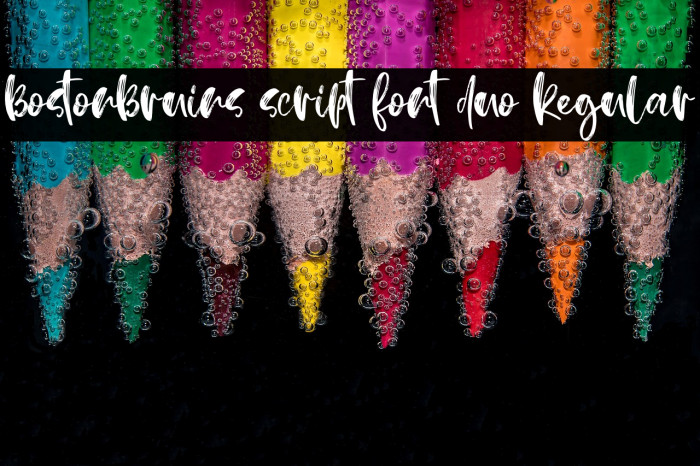 BostonBruins script font duo Regular Example 3