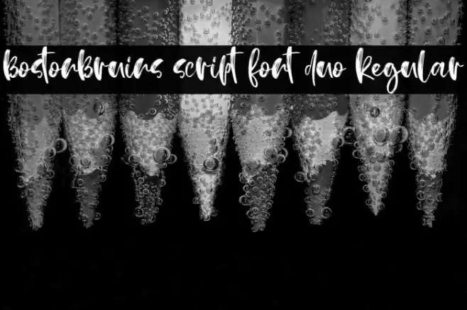 BostonBruins script font duo Regular Font examples