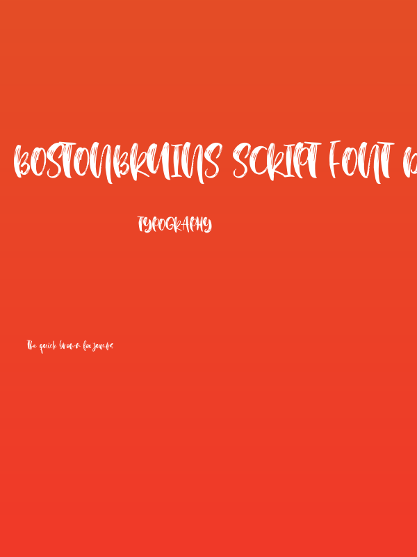 BostonBruins script font duo Regular Poster