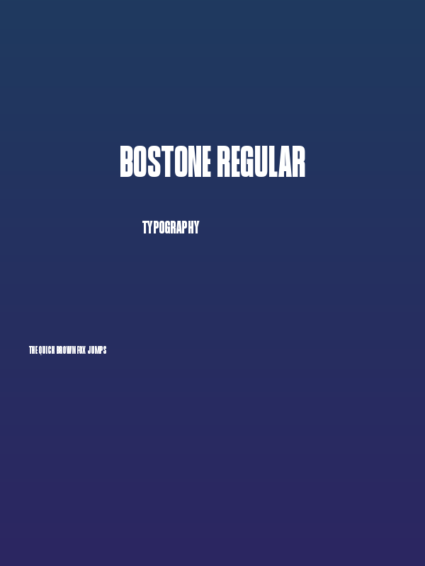Bostone Regular Poster