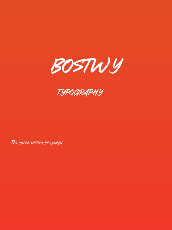 Bostwy Poster