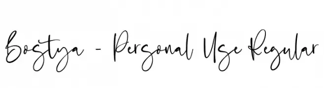 Bostya - Personal Use Regular  Fuentes Gratis Descargar
